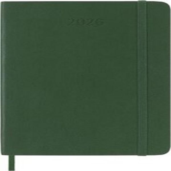 Moleskine Daily Planner, Agenda Giornaliera 2026 12 Mesi, Con Copertina Morbida E Chiusura Elastica, Formato Pocket 9X14, Colore Verde-image
