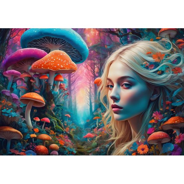 Puzzle Bluebird Rainbow Forest - Giocattolo Colorato Da 1000 Pezzi-image