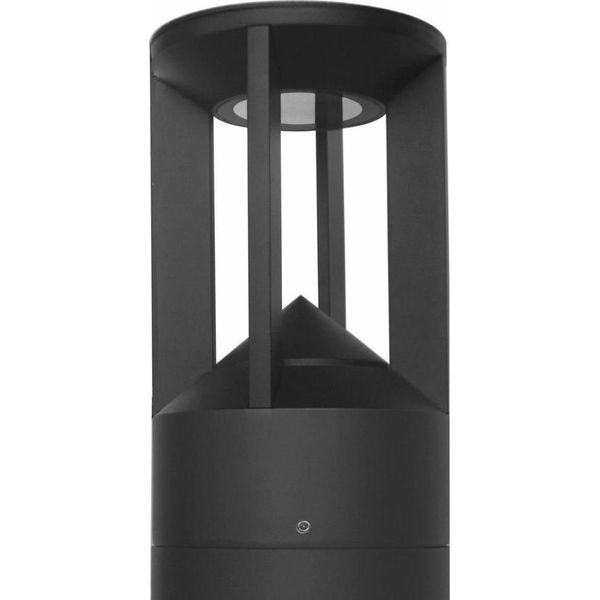 Lampada Da Giardino A Stelo Moderna 60 Cm Led 10W Colore Caldo Rotonda Nero Sabbiato Nomad Italux-image