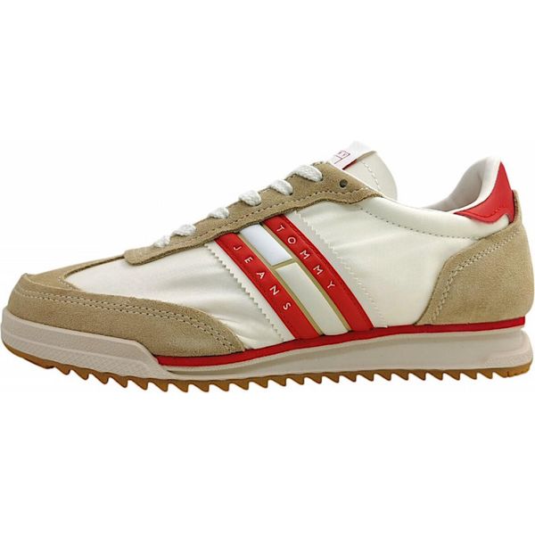Tommy Hilfiger Tjw Retro Runner Cleated Scarpa Da Donna Con Lacci In Beige, Misura 39-image