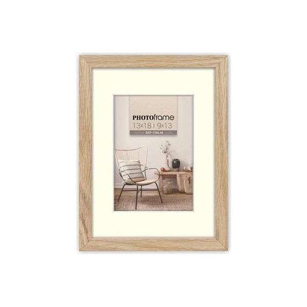 Zep Cornice In Legno Malmo Nature 10X15 Cm Con Passe-Partout 7X10 Cm-image