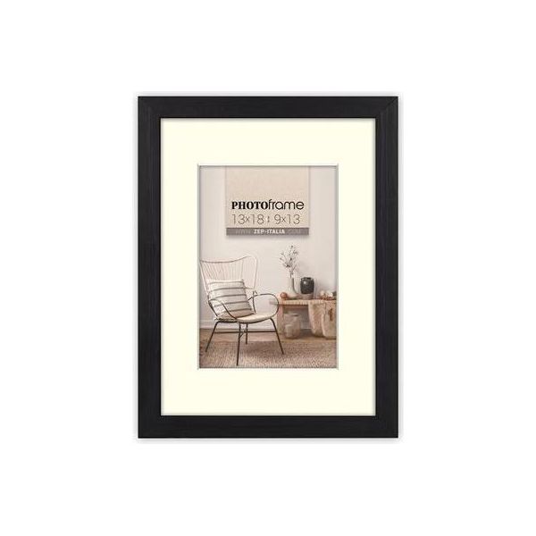 Zep Cornice In Legno Malmo Black 40X50 Cm Con Passe-Partout 30X40 Cm-image