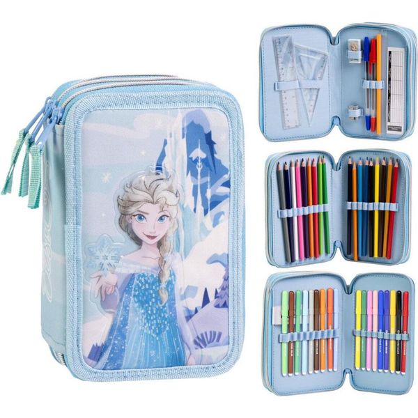 Astuccio Disney Frozen Pieno Di Matite - Astuccio Per La Scuola E Portamatite Con Accessori Per Bambini-image