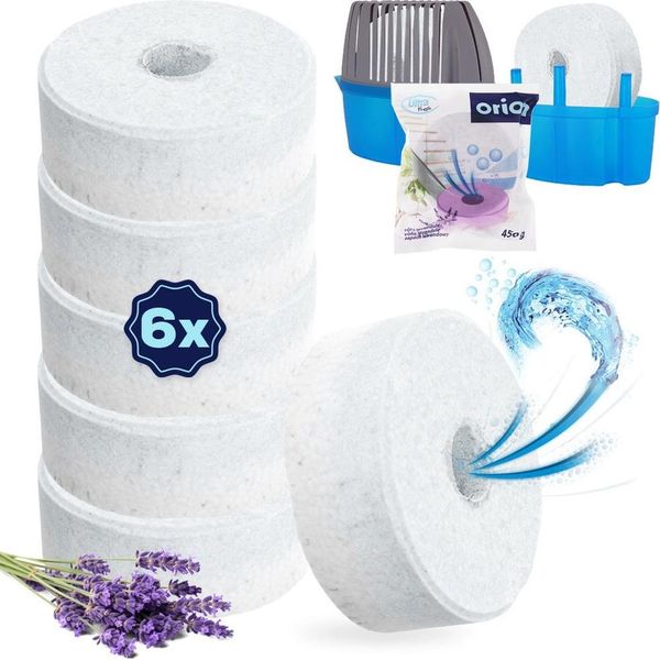 Tavoletta Di Ricambio Orion Tavoletta Di Ricarica Per Deumidificatore Tavoletta Al Profumo Di Lavanda Ultra Fresh 450 G 6 Pz.-image