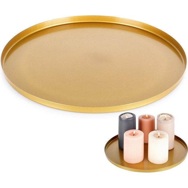 Supporto Per Composizioni Decorative Di Candele, Metallo, Oro, 30 Cm-image