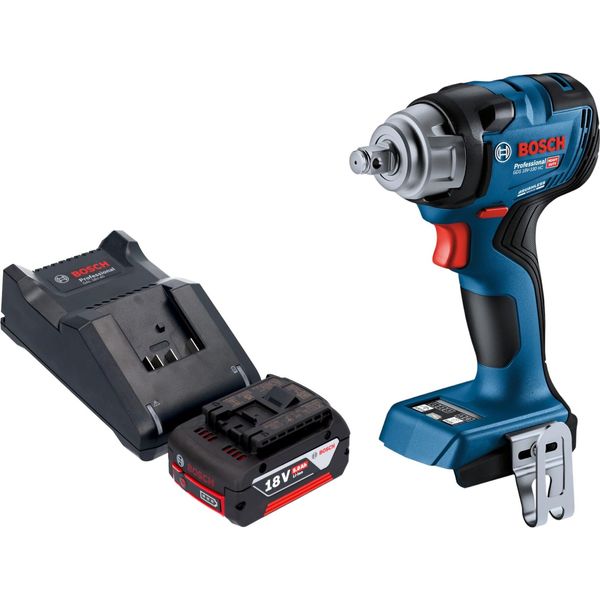 Bosch Gds 18V-330 Hc Avvitatore A Impulsi Professionale A Batteria 18 V 330 Nm 1/2" Brushless + 1X Batteria Ricaricabile 5,0 Ah + Caricabatterie"-image