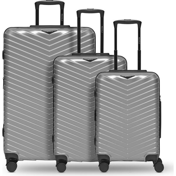 Redolz Carrello Essentials 18 Trolley Set 3 -Pezzi Metallic-Silver Shiny Argentato-image