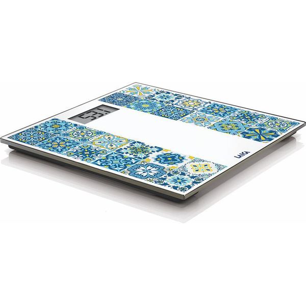 Bilancia Elettronica Ricaricabile Laica Flake - Ricarica Usb, Vetro Temperato, Ampio Display Lcd, Design Sottile, Bilancia Pesapersone, Blu-image