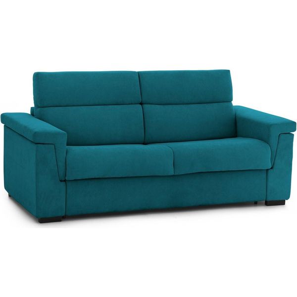 Talamo Italia Divano Letto 3 Posti Benedetto 95X225 Cm Nero, Sfoderabile Contenitore Italy-image