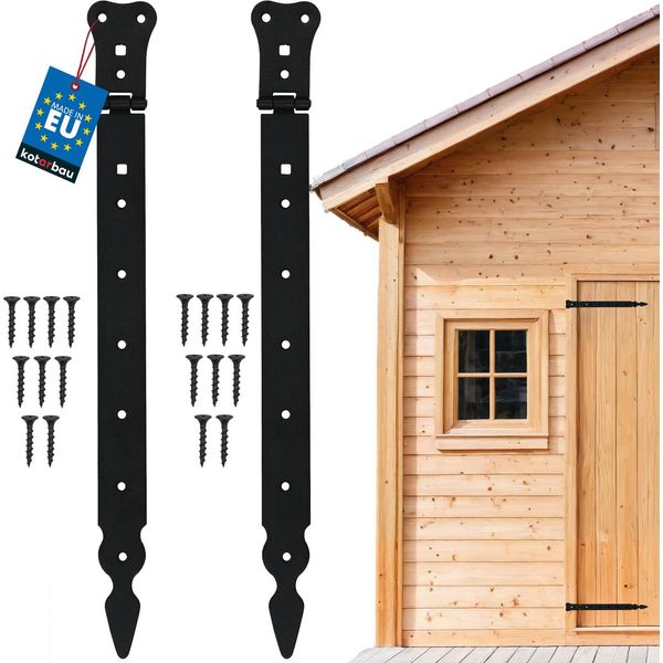 Kotarbau® Set Di 2 Cerniere 400 Mm Cerniera In Acciaio Verniciato A Polvere Cerniera Per Porta Nera Cerniere Per Cancello Da Giardino Pieghevole Cerniera Per Persiana Cerniere Per Porta Cerniera Per Cancello Da Giardino Cerniera A Croce Cerniera Per Cancello-image