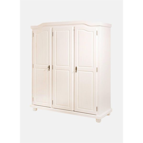 Dmora Armadio Multiuso Grande Dfleetwoo 56X180H Cm Bianco, Appendiabiti 3 Ante-image