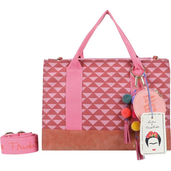 Fritzi Aus PreußEn Borsa A Tracolla Borsa A Tracolla Canvas Fritzi X Frida Kahlo Tote Bag Limited Geo Rosa-image