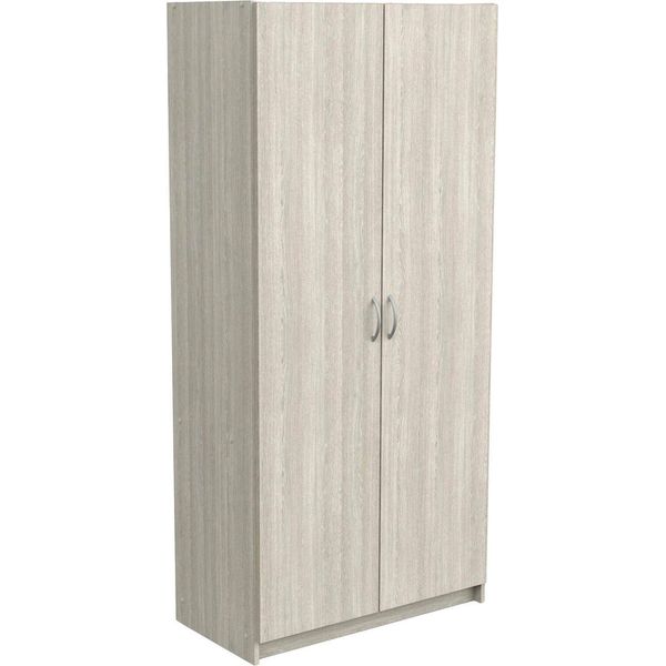 Dmora Armadio Multiuso 2 Ante Zadok 41.4X169.5H Cm Marrone Rovere, 2 Ante 7 Vani-image