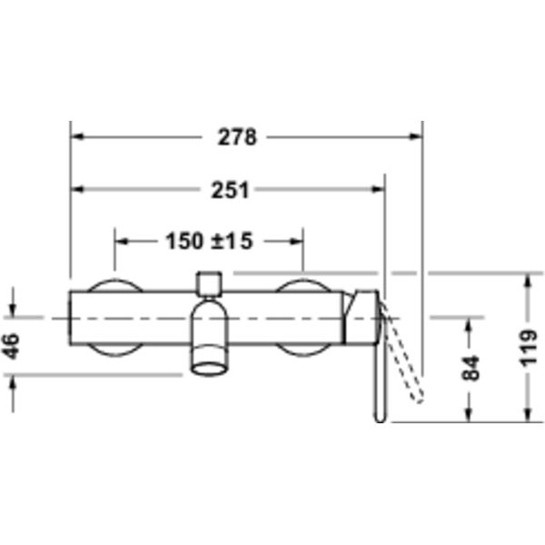 Duravit Balcoon Mitigeur Monocommandé Pour Bain, Montage Apparent, BA5230000010, BA5230000010-image