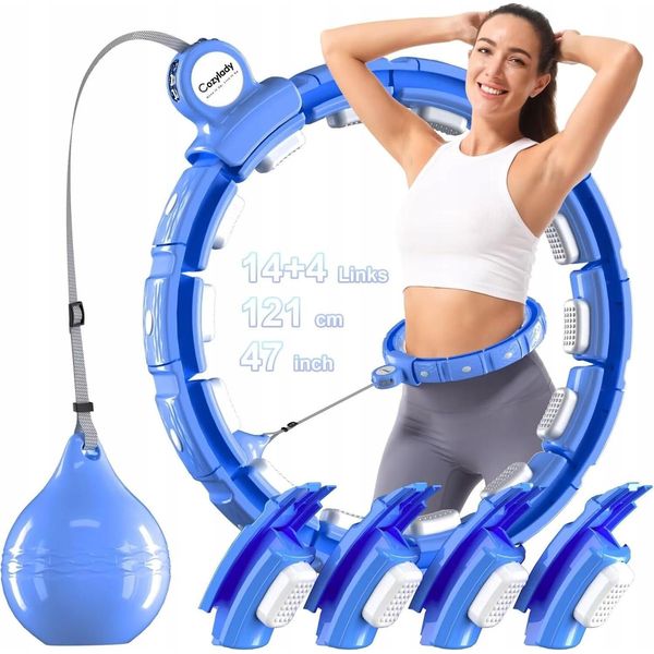 Cozylady Hula Hoop Con Peso - Perfetto Per L'allenamento E La Perdita Di Peso, 126 Cm-image