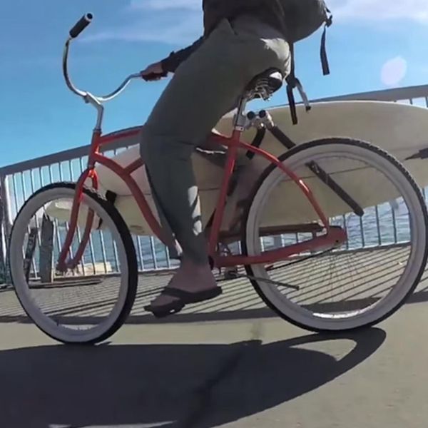 Supporto Per Tavole Da Surf Per Bicicletta, Sistema Di Trasporto Per Tavole Da Surf Nere Per Biciclette, Stabile E Resistente-image