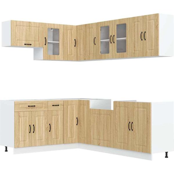 Syfax™ Set Mobili Da Cucina 11 Pz Kalmar Rovere Sonoma In Truciolato-image