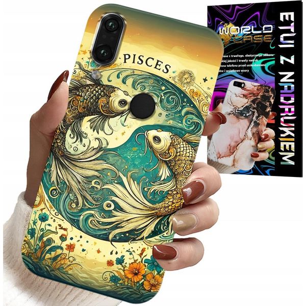 Custodia Per Huawei P Smart 2019 - Segno Zodiacale, Astronomia Pesci + Lamina-image