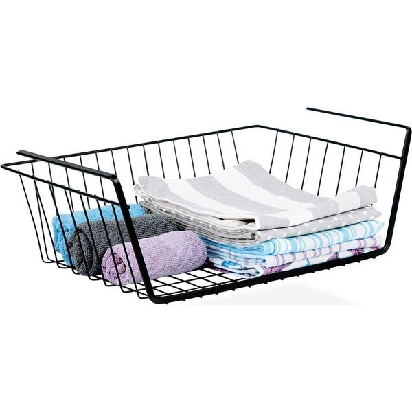 Cestino Da Appendere Per Scaffale, Armadio, Organizer, Scaffale Da Cucina, Cestino In Metallo-image