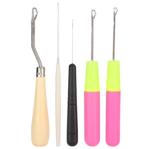 Set Di 5 Pezzi Di Ganci Per Annodare, Set Di Ganci Curvi Per Uncinetto, Accessori Fai Da Te Per Il Lavoro A Maglia-image