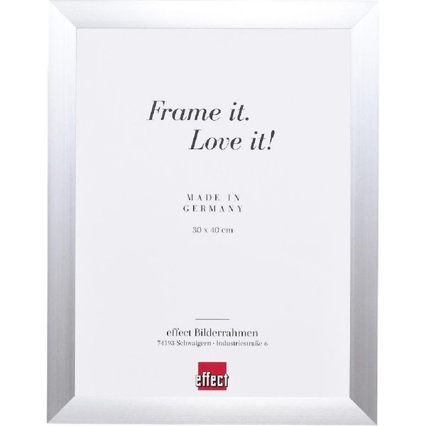 Cornice Per Quadri In Alluminio Ad Effetto S3 Silver 70X100 Cm Con Vetro Museale-image