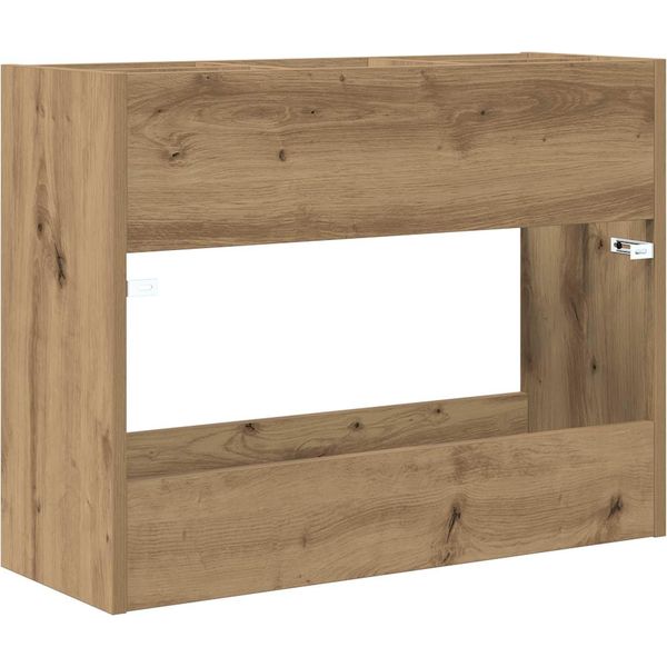 Vidaxl Supporto Per Ombrellone Rovere Artigianale 65 X 24 X 50 Cm Materiale A Base Di Legno-image