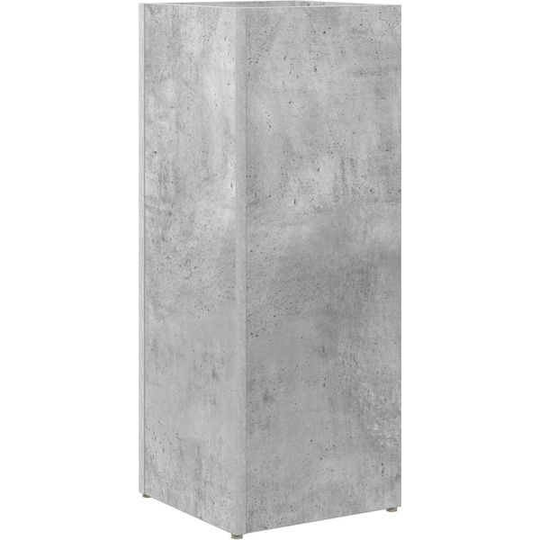 Vidaxl Supporto Per Ombrellone Grigio Cemento 25 X 24,5 X 64 Cm Materiale A Base Di Legno-image
