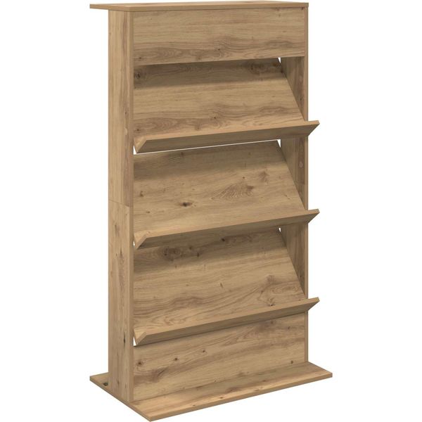 Vidaxl Portariviste In Rovere Artigianale 70 X 41 X 126 Cm Materiale A Base Di Legno-image