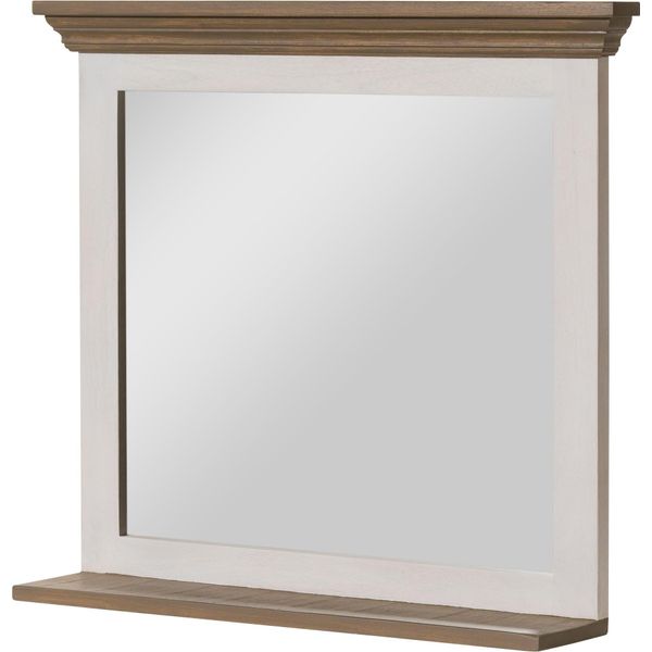 MASSIVMOEBEL24 | Specchio Da Parete Toulouse #134 In Legno Di Mango Laccato Bianco - 70X15X63-image