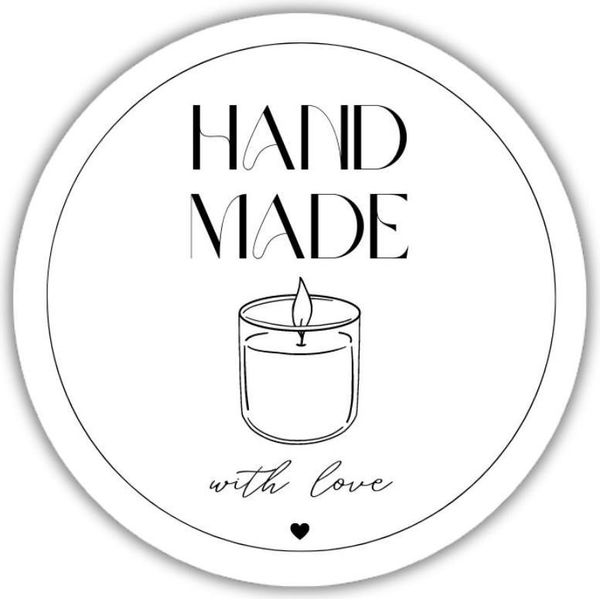 Etichette Di Carta "Fatto A Mano Con Amore"" - Candele, 20 Pezzi"-image