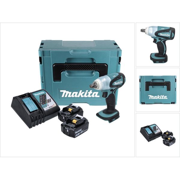 Makita Dtw 251 Rfj 18V Avvitatore Ad Impulso A Batteria 230 Nm In Valigetta Makpac + 2X Batterie 3,0 Ah + Caricatore Rapido-image