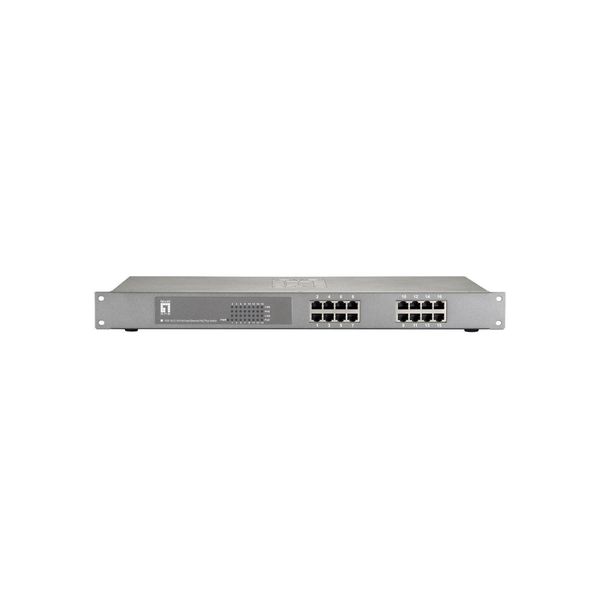 Levelone FEP-1612W120 - Switch - 16 X 10/100 (Poe+) - An Rack Montierbar - Poe+ (480 W) (FEP-1612W120)-image