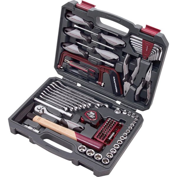 Kraftwerk Kra 204.103.500 Set Di Chiavi A Bussola, Linea Base, 1/4"+3/8"", 96 Pezzi."-image