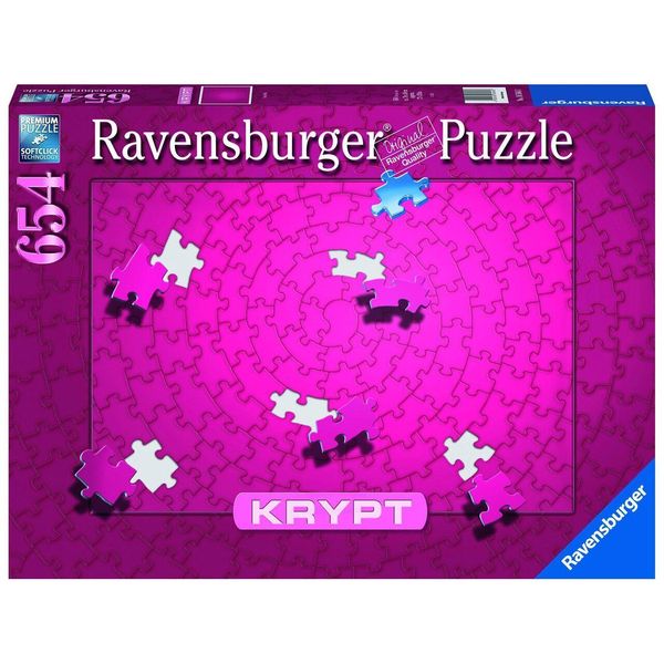 Ravensburger Krypt Puzzle Rosa Con 654 Pezzi, Puzzle Pesante Per Adulti E Bambini Dai 14 Anni In Su - Puzzle Senza Immagine, Solo Per La Forma Dei Pezzi Del Puzzle-image