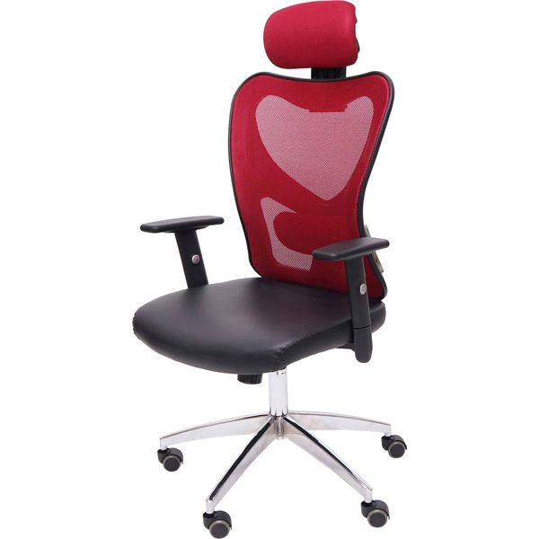 Sedia Da Ufficio Professionale Atlanta, Sedia Girevole Executive Da Scrivania, Finta Pelle ~ Rosso-image