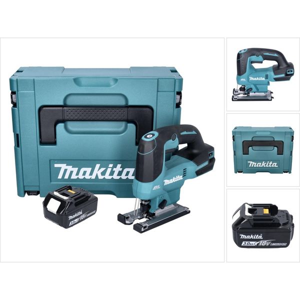 Seghetto Alternativo A Batteria Makita Djv 184 F1J 18 V Brushless + 1X Batteria Ricaricabile 3,0 Ah + Makpac - Senza Caricabatterie-image