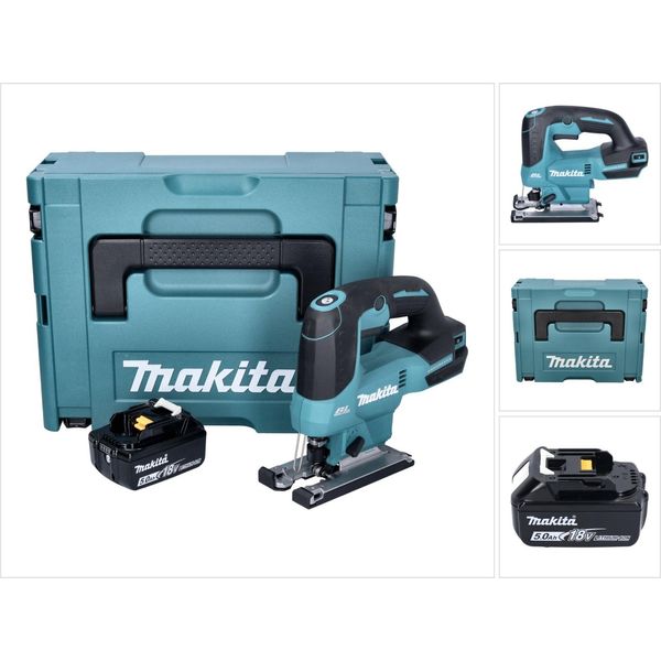 Seghetto Alternativo A Batteria Makita Djv 184 T1J 18 V Brushless + 1X Batteria Ricaricabile 5,0 Ah + Makpac - Senza Caricabatterie-image
