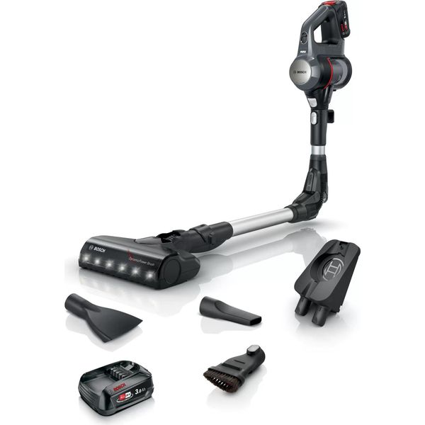 Bosch BBS712A Stick Vacuum/Electric Broom Bagless 0.3 L Black Stainless Steel-image