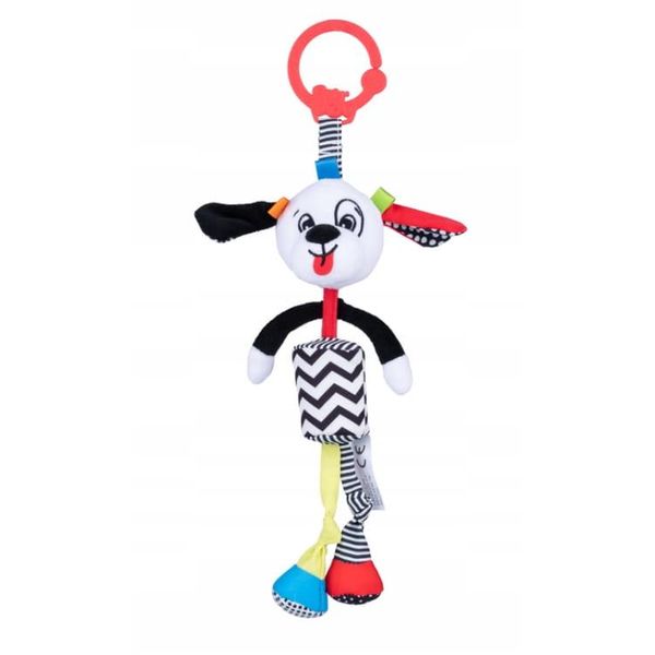 Gioco Da Appendere Per Carrozzina Con Campanello Bali Bazoo - Pedro Il Cane, Bianco/Nero-image