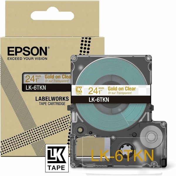Epson C53S672098 Epson Schriftband Lk LK-6TKN C53S672098, 24 Mm Gold Auf Transparent-image