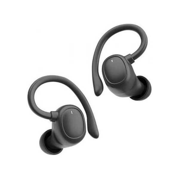 Muvit Io Smart True Wireless Sport Cuffie Sportive Enc Bluetooth Con Custodia Di Ricarica / 6 Ore Di Durata Della Batteria / Nero-image