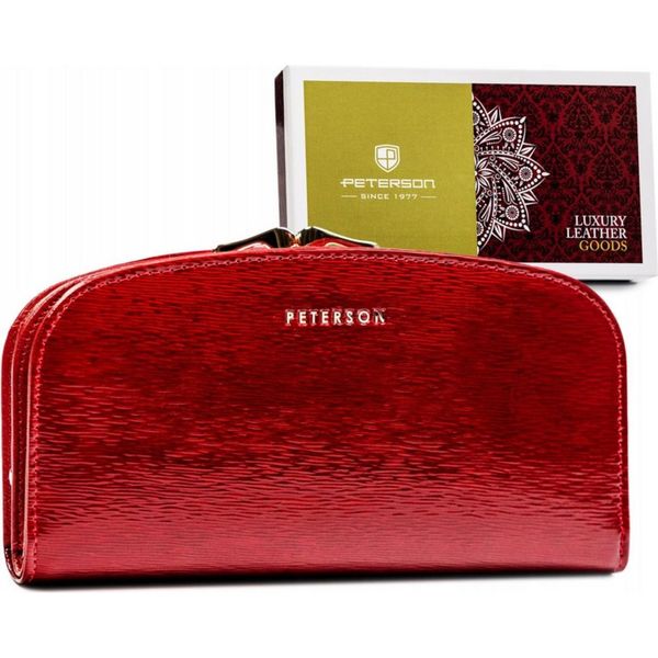 Peterson | Portafoglio Grande, In Pelle Naturale, Da Donna, Rosso, 18,5X10 Cm-image