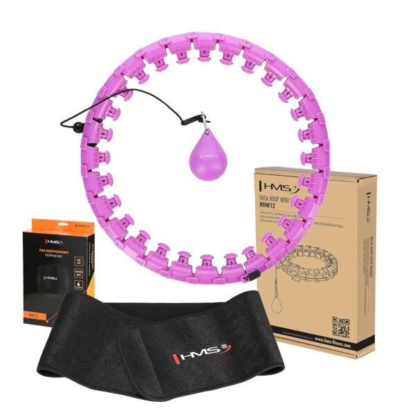 Hms HHW12 Plus Size Hula Hoop Con Pesi E Cintura Dimagrante BR163 Viola-image