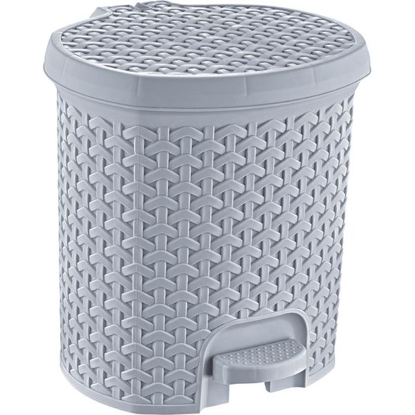 Keeeper 1030313000000 Keeeper Cestino Per Pedali "Tjark"", 11,5 Litri, Grigio Nordico"-image