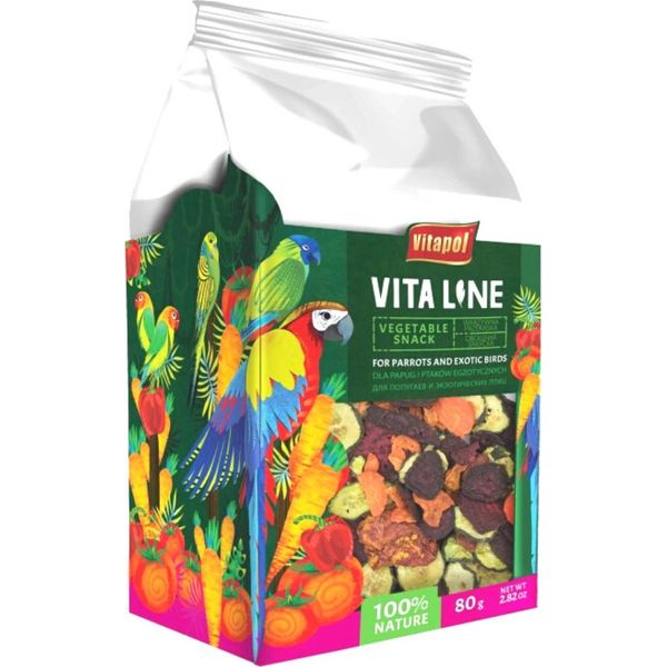 Snack Vegetale Vitaline Per Pappagalli Esotici 80G Vitapol-image