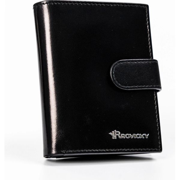 Rovicky | Portafoglio Grande In Pelle, Per Uomo, Con Rfid, Nero, 9,5X12 Cm-image