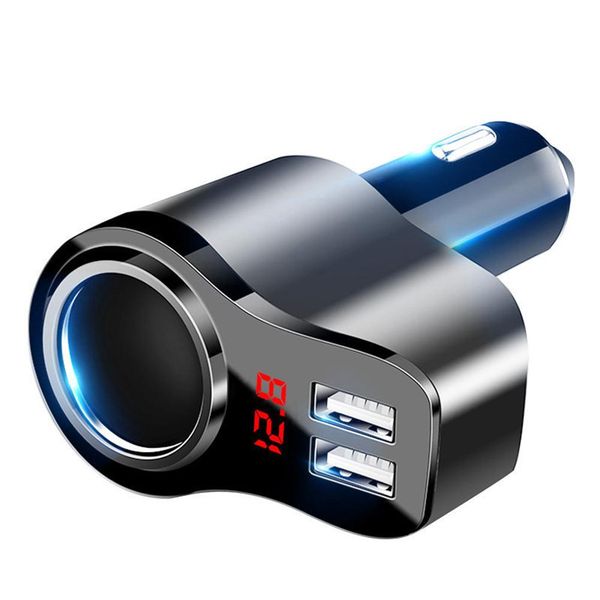 Caricabatterie Da Auto Doppia Porta Usb Splitter 12V-24V Presa Di Corrente Uscita Accendisigari-image
