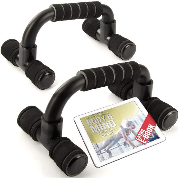 Body & Mind® Push-Up Maniglie Per Flessioni; Maniglie Compatte Per Allenamento Fitness Rack Per Un Allenamento Completo Del Corpo E Flessioni Efficaci; Allenamento Della Forza-image