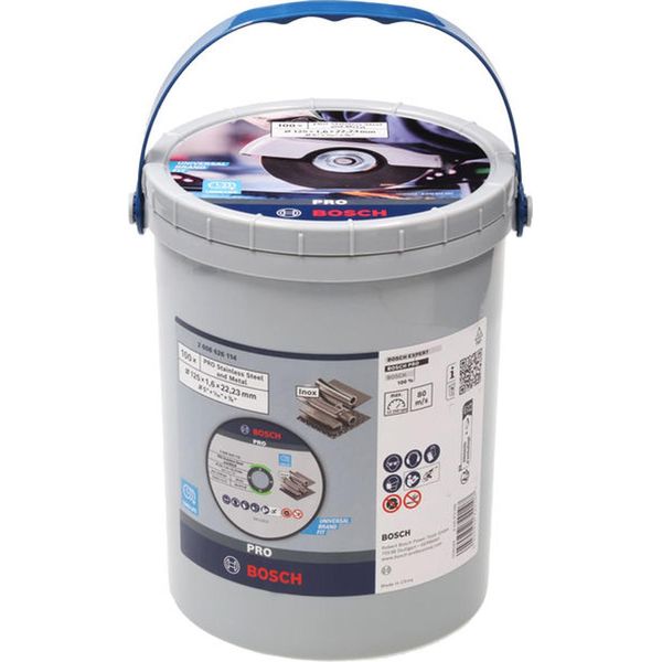 Pro Disco Da Taglio Per Acciaio Inox E Metallo, 125X 1,6X 22,23 Mm, Diritto, 100 Pz.-image