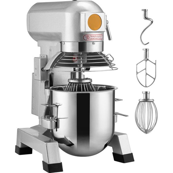 Succebuy Impastatrice Da Cucina Commerciale, Impastatrice A Cavalletto Da 18,7 L Con 3 Velocità Regolabili, Impastatrice Da 1100 W, Ciotola In Acciaio Inox E 3 Accessori, Ideale Per Ristorante, Panetteria, Pasticceria, Caffetteria-image